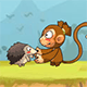 Лесные друзья - обезьянка и ёжик