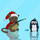Новогодняя рыбалка с пингвином